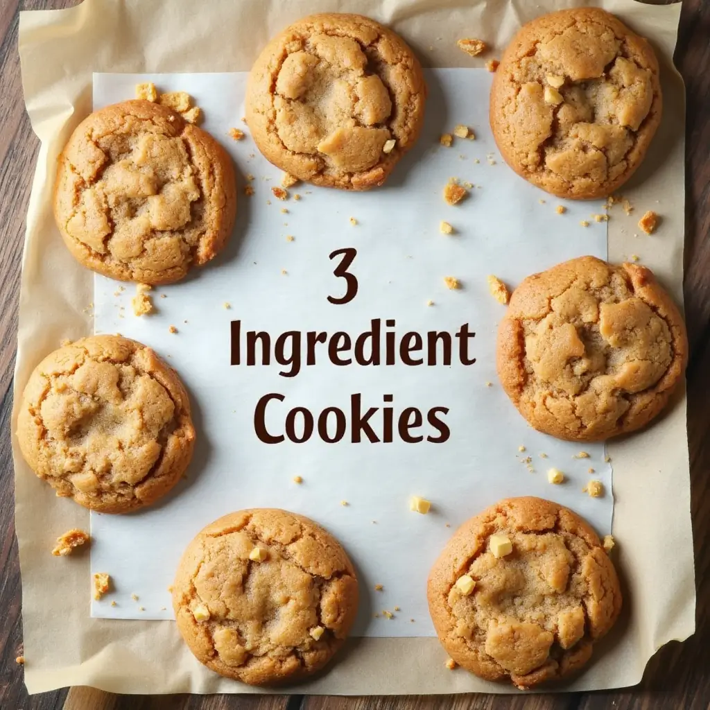 3 ingredient cookies without eggs