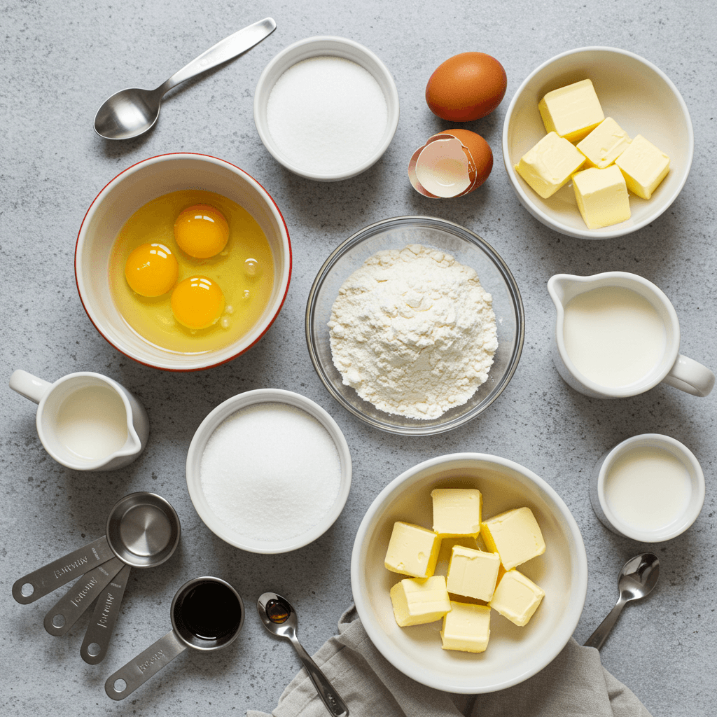 ingredient for boston cream cake recipe