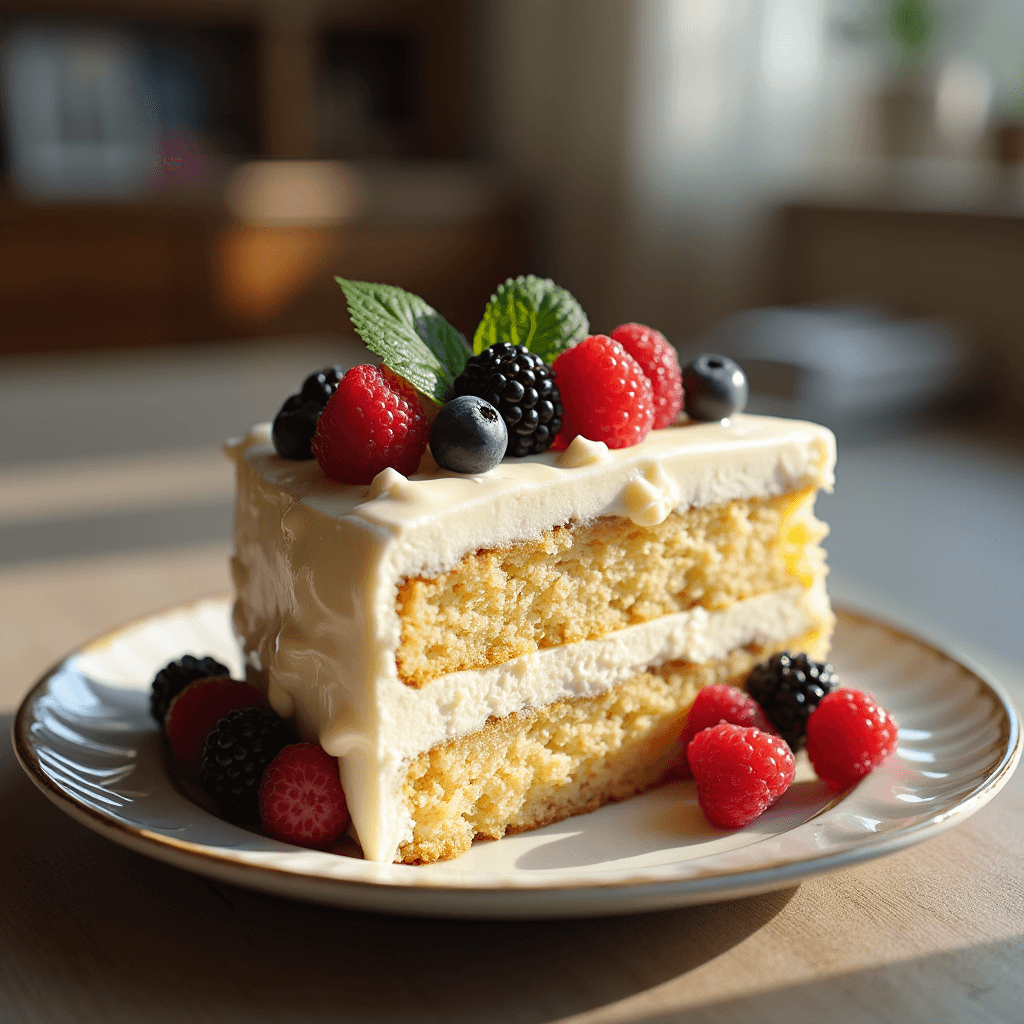 a slice of cake in a plate
