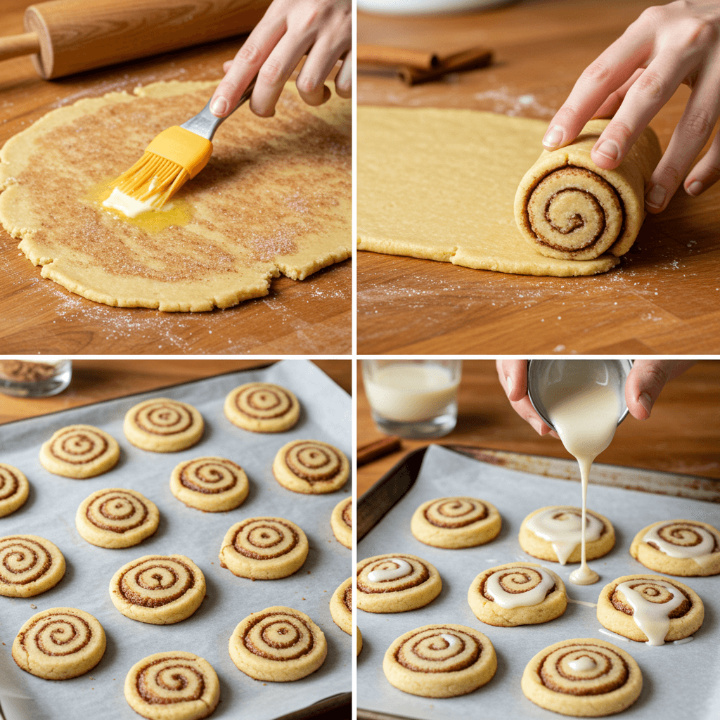 Cinnamon Roll Cookie Recipe steps