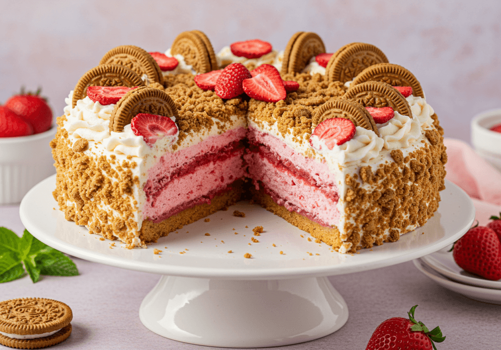 strawberry crunch cake recipe