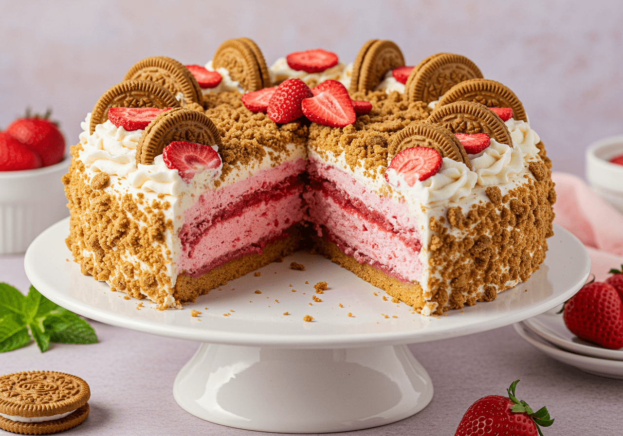 strawberry crunch cake recipe